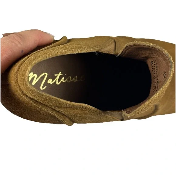 Matisse Platform Suede Boots Wood Soles Size 8 M "Joue" Exc - Picture 3 of 15